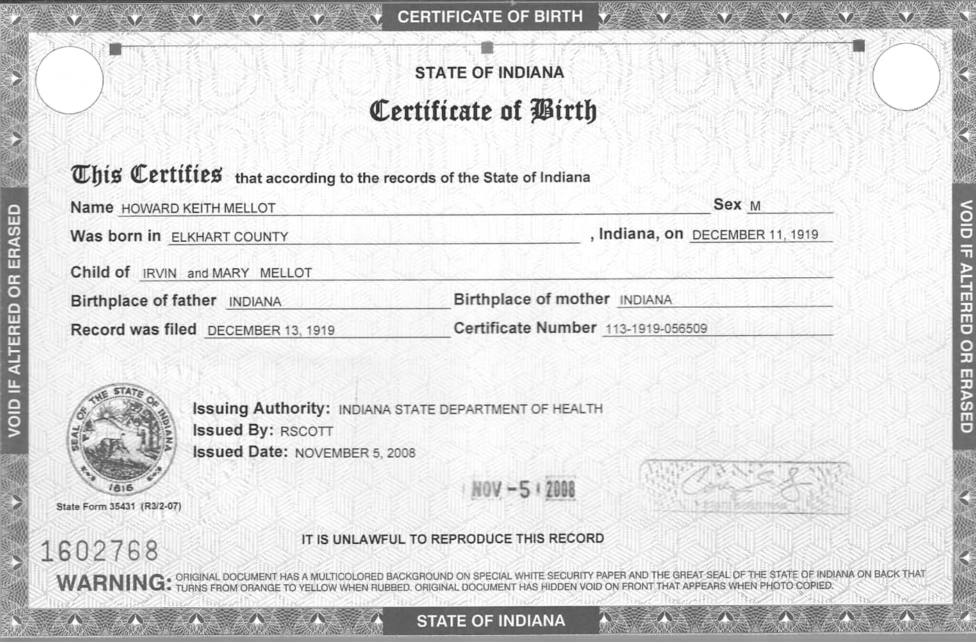 birth certificate template 22