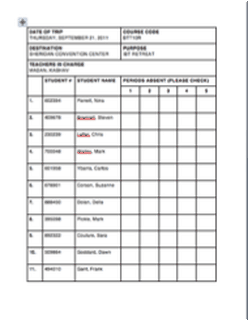 attendance list template 11