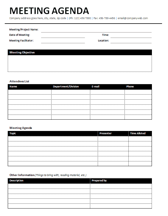 meeting agenda template 22