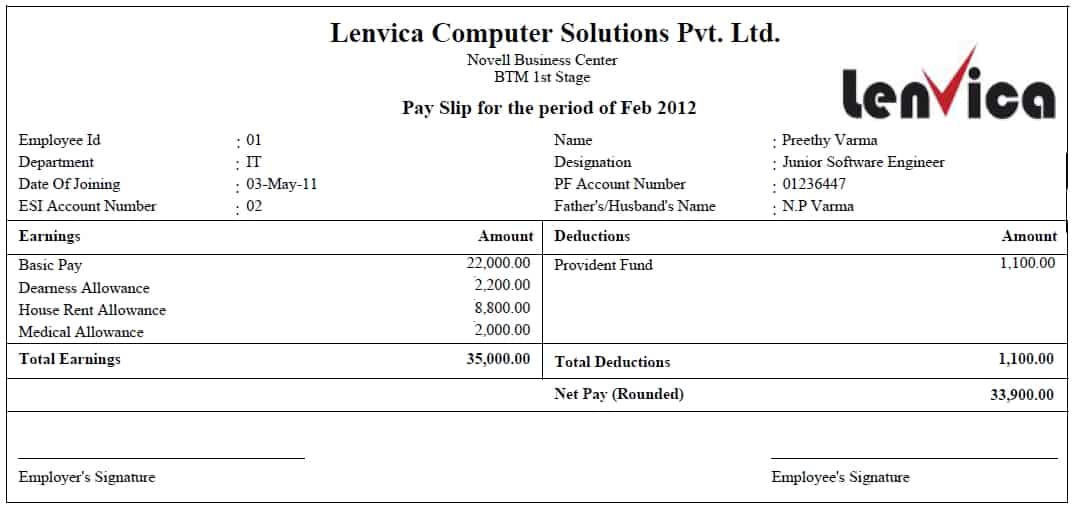 7 Payslip Templates Excel Pdf Formats