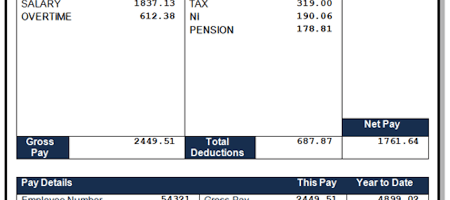 Free Payslip Template Excel Uk - Printable Templates