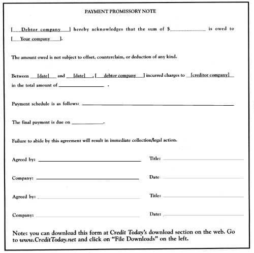 simple promissory note form