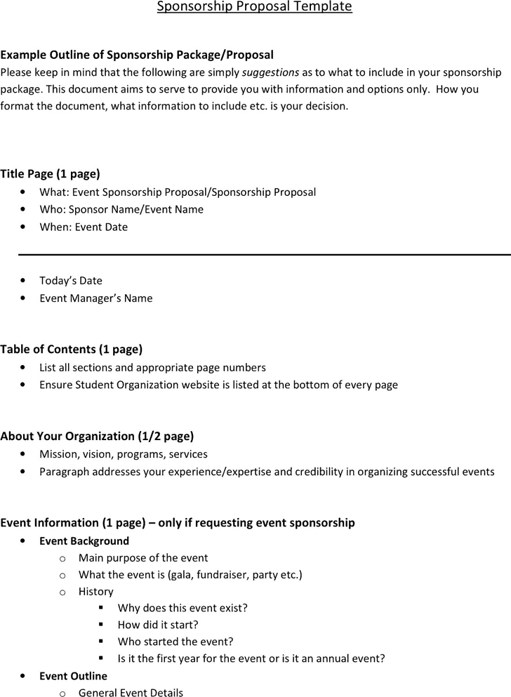 Sponsorship Proposal 551