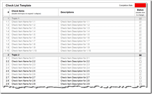 checklist template 44