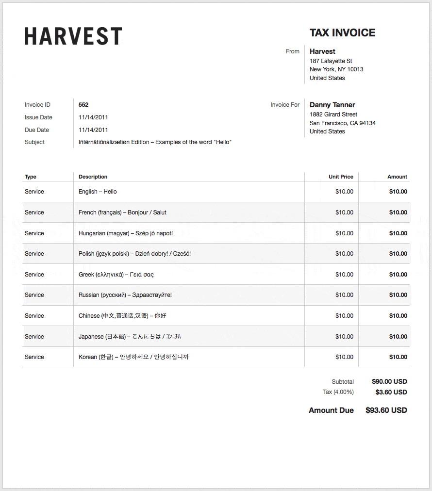 invoice template 553