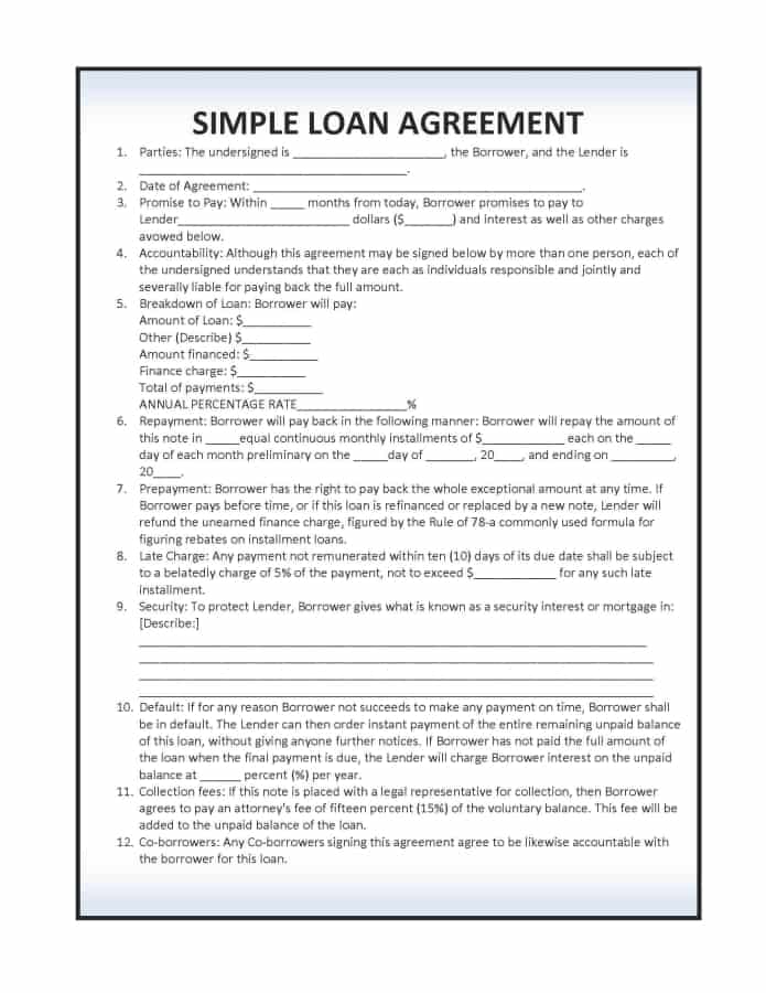 loan agreement template 21454