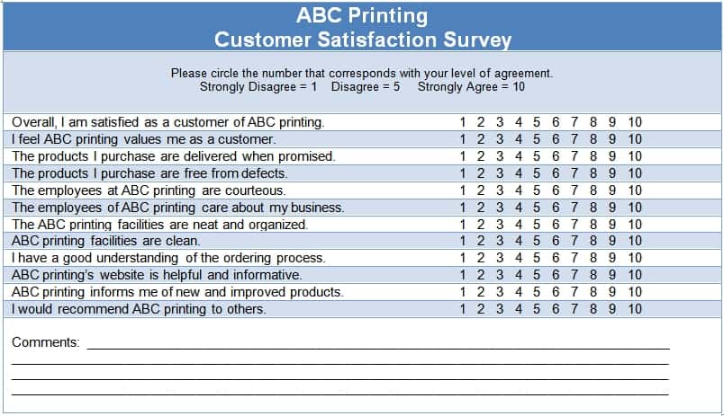 survey template 22