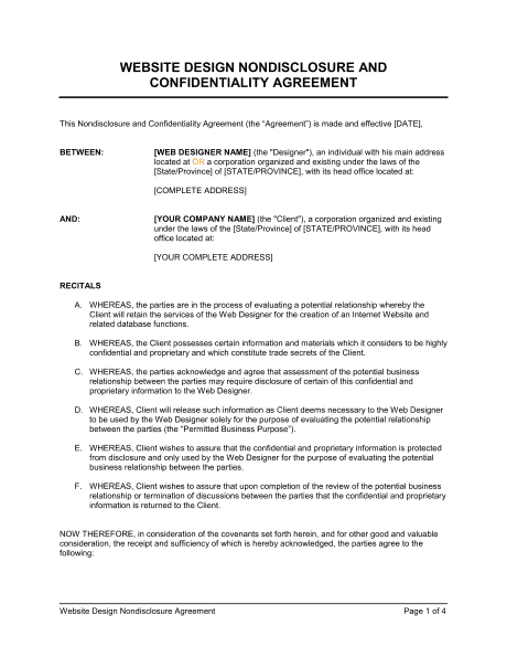 Non-Disclosure Agreement template 22
