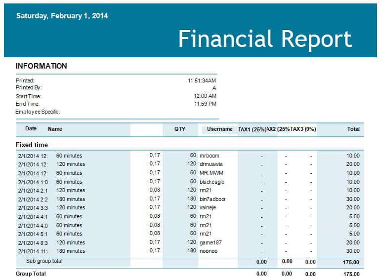financial report template 33