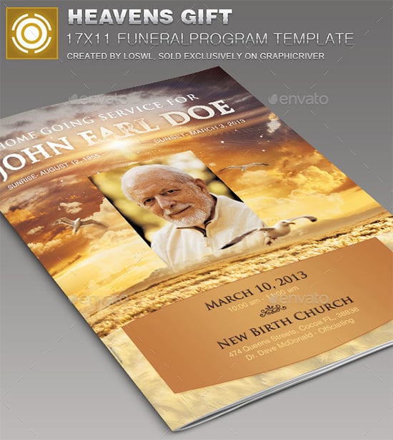 funeral program template 44