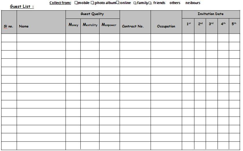 guest list template 66