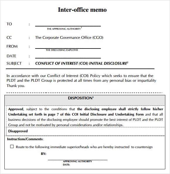 interoffice memo template 11