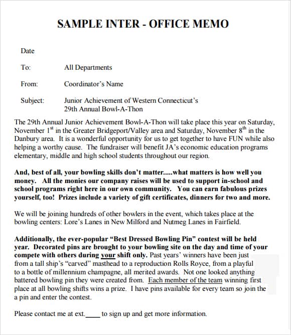 interoffice memo template 33