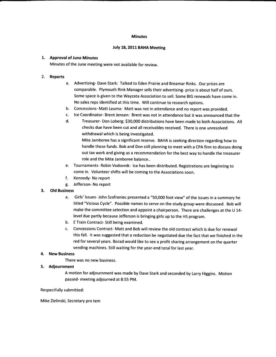 meeting minutes template 11