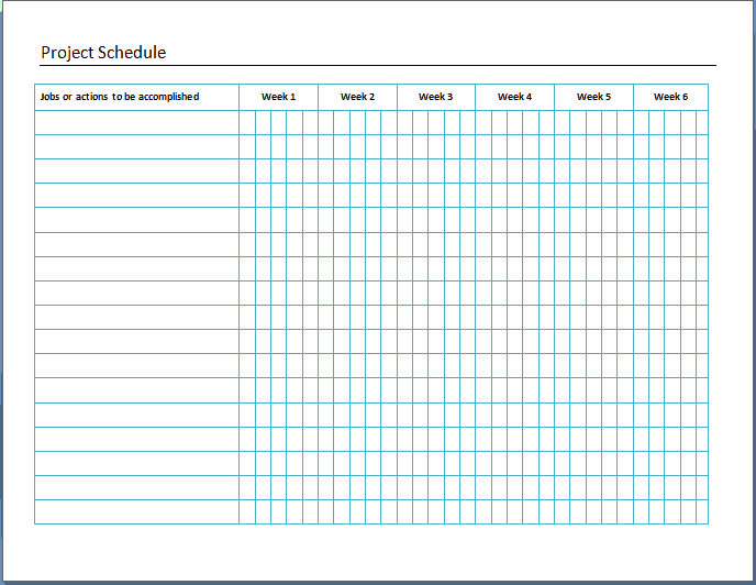 project shcedule template 33