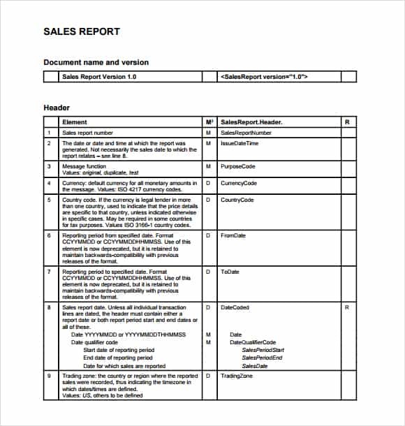 sales report template 33