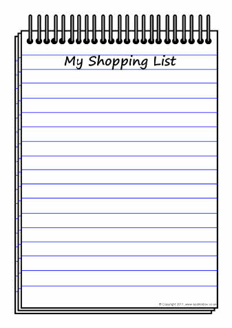 shopping list template 22
