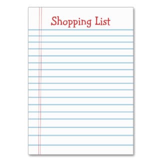 shopping list template 33