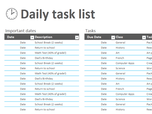 task list template 11