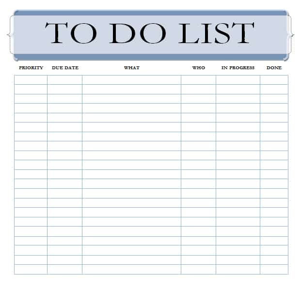 to do list template 11