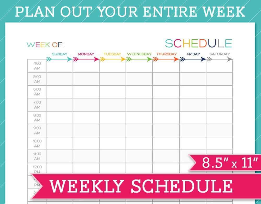 Free Printable Schedule Template - Free Printable Templates