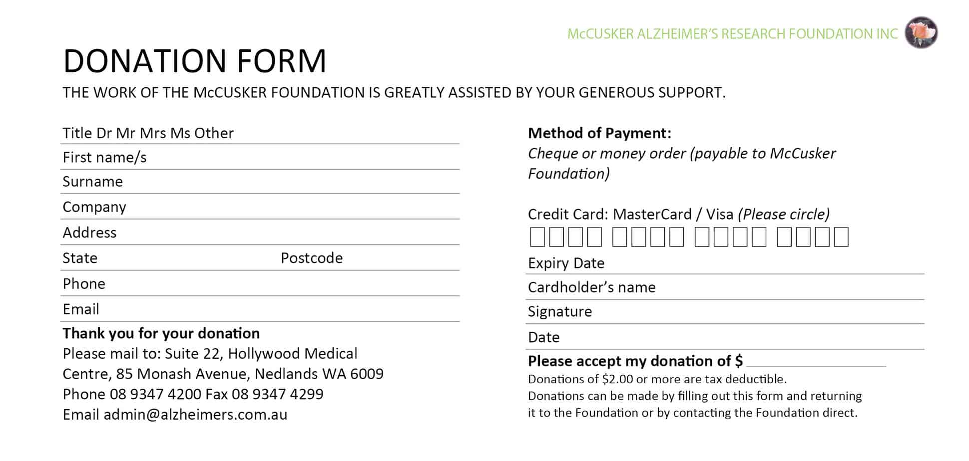 Donation form 5454