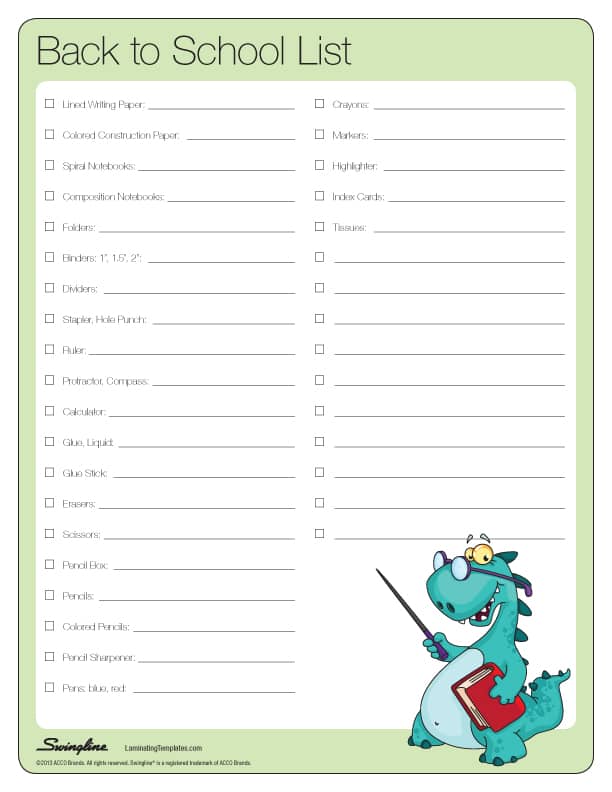 checklist template 22