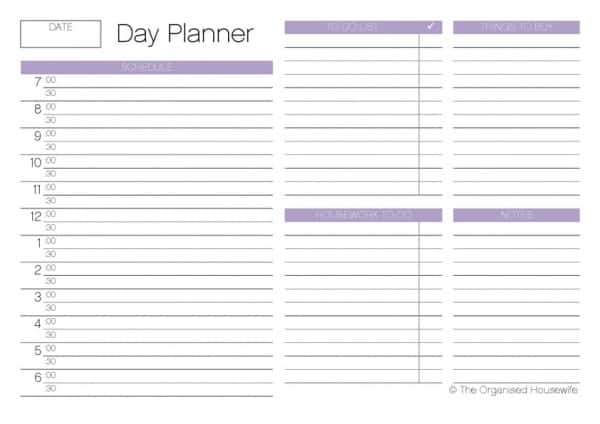 daily planner template 44