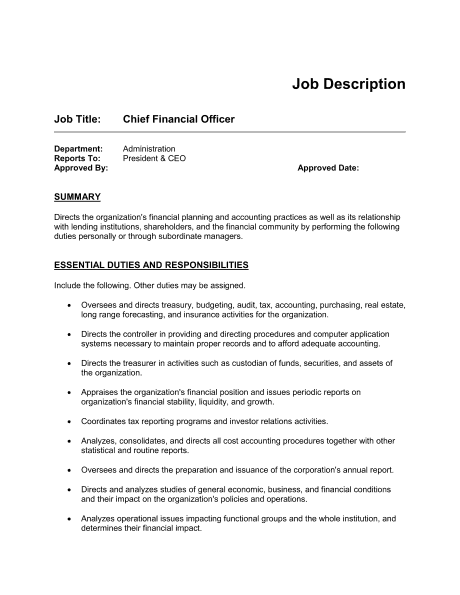 job description template 11