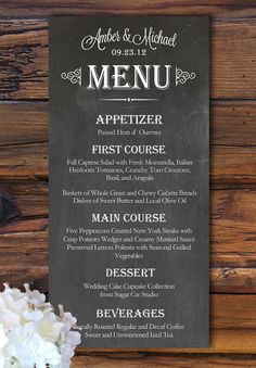 menu template 3322