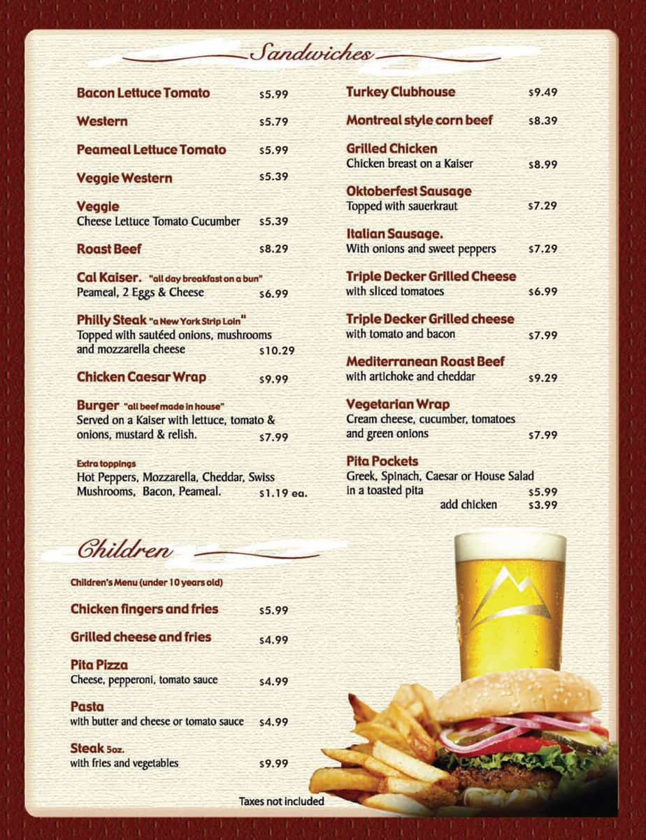 Printable Menus For Restaurants printable-menus-for-restaurants