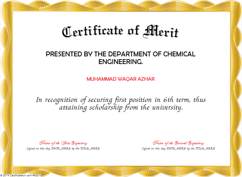 merit certificate template 22
