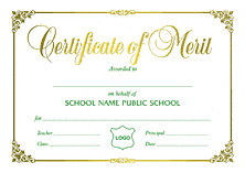 merit certificate template 33