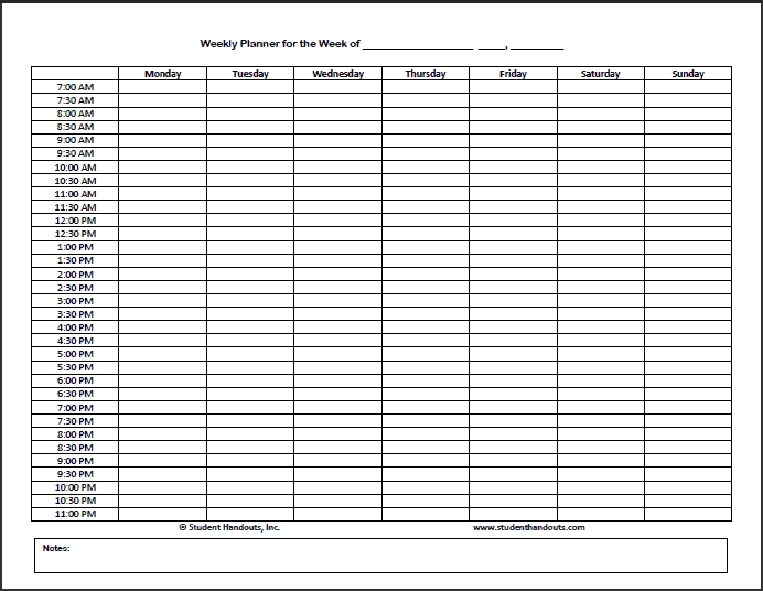 weekly planner template 11