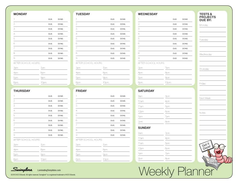 weekly planner template 33