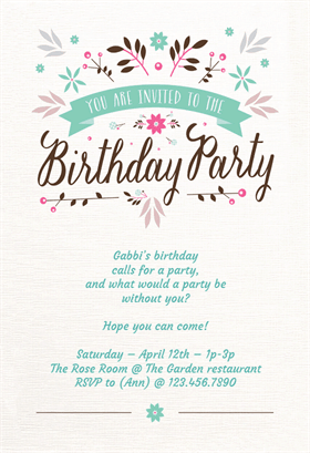 Birthday Invitation 6565