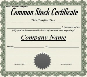 ShareStock Certificate Template 2154