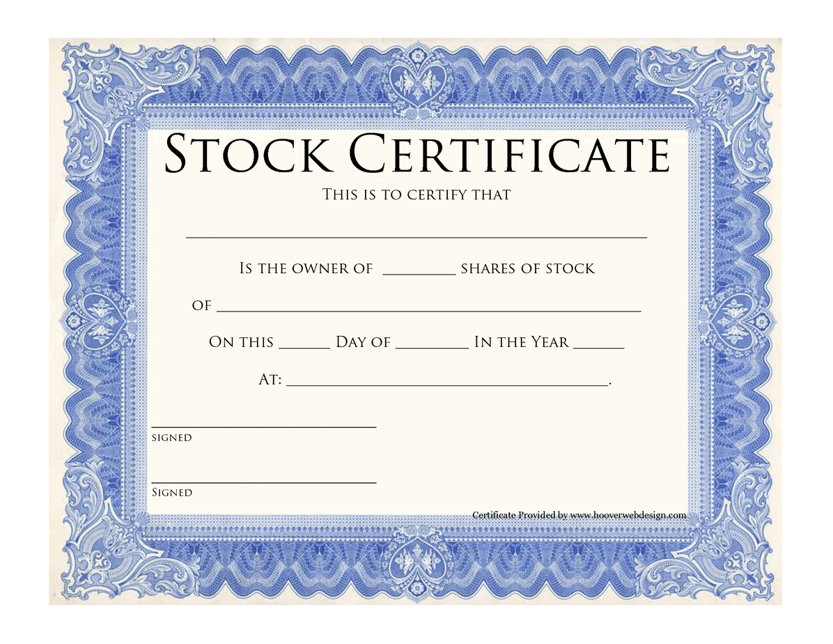 ShareStock Certificate Template 4564