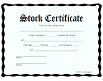 ShareStock Certificate Template 5421