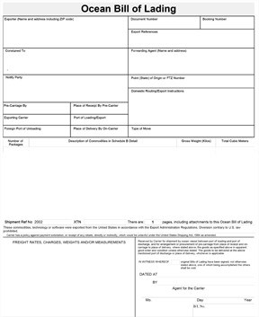 bill of lading template 5441