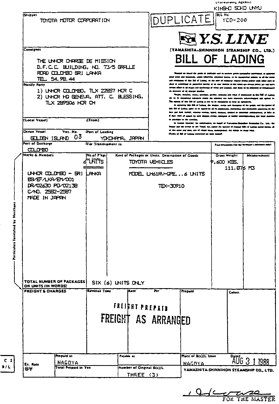 Bill Of Lading Sample Pdf Fill Online Printable Filla - vrogue.co