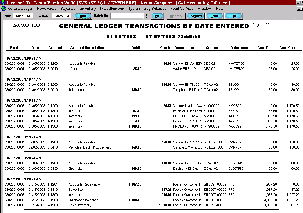 general ledger assignments student orientation