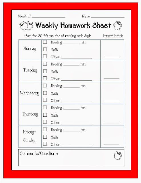 how to make homework sheet