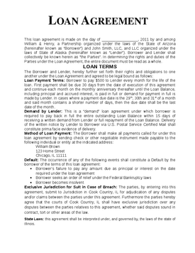 loan agreement template 2452
