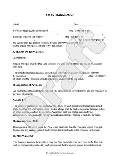 loan agreement template 6565