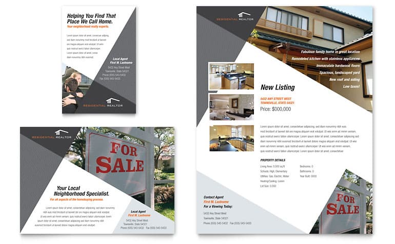 real estate flyer template 5412
