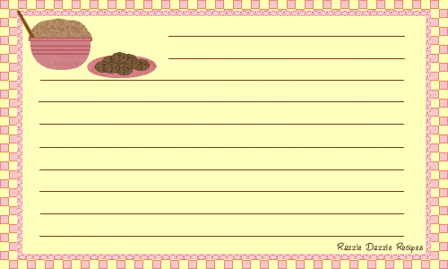 recipe card template85453