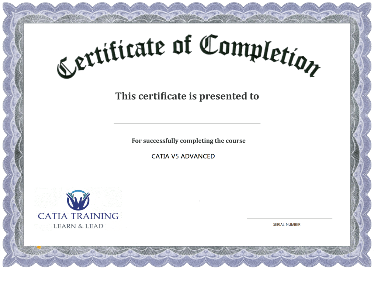 Certificate of Completion template 1