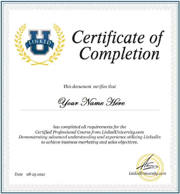 Certificate of Completion template 4785