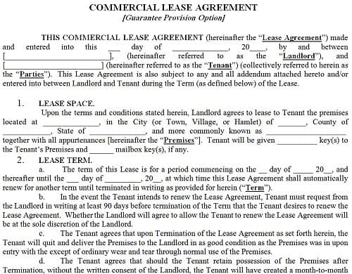Commercial Lease Agreement 7896
